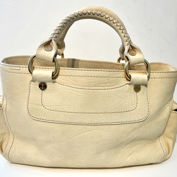 Celine Boogie Women's Leather Handbag Cream Vintage - Picture 3 of 6